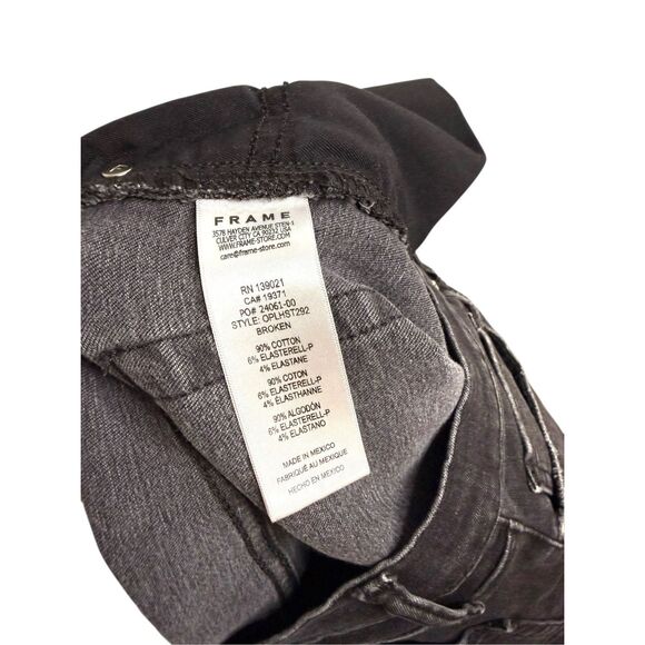 FRAME Le Slim Palazzo Jeans in Broken Black Size 31 - Picture 5 of 5